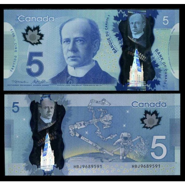 CAD $5 Banknotes